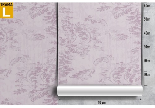 Wallpaper with stylized pink leaves pattern refined. 2