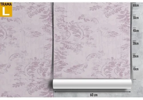 Wallpaper with stylized pink leaves pattern refined. 2