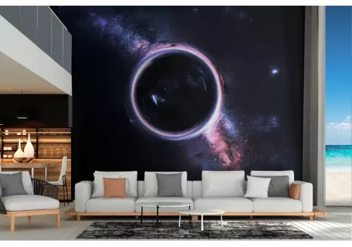 Carta da Parati paesaggio universo buco nero