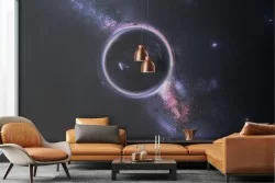 Carta da Parati paesaggio universo buco nero