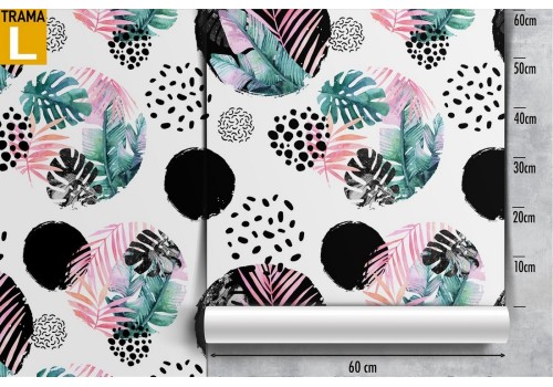 Modern polka dot wallpaper decoration. 2