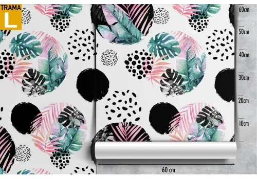 Modern polka dot wallpaper decoration. 2