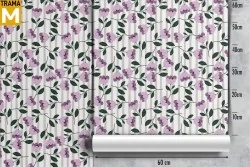 Flowers Nature Stripes and Waves Wallpaper