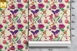 Vintage Nature Flowers Wallpaper