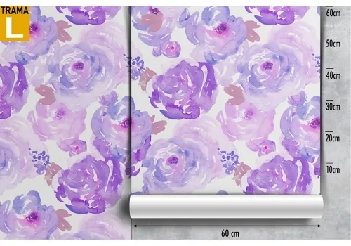 Violet flowers wallpaper decoration pattern. 2