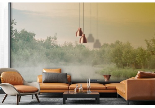 Tropical river landscape wallpaper with forest 2