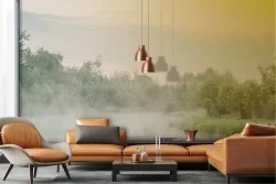 Carta da Parati paesaggio fiume tropicale con foresta