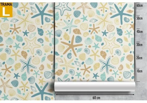 Wallpaper with sea nature pattern decoration. 2