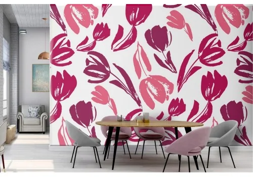 Modern nature stylized holes wallpaper.