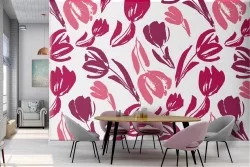 Carta da Parati fori stilizzati natura moderna.