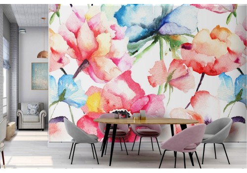 Modern decoration floral wallpaper pattern.