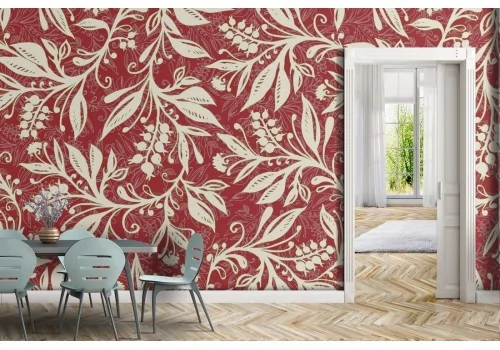 Wallpaper leaves modern design nature pattern.