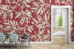 Carta da Parati foglie design moderno natura pattern.