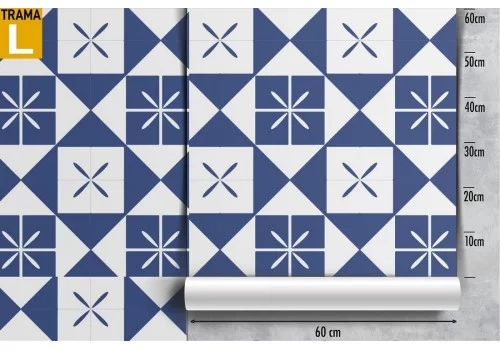 Carta da Parati pattern geometrico mattonelle vintage. 2