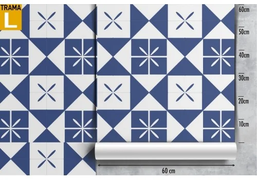 Geometric pattern vintage tile wallpaper. 2