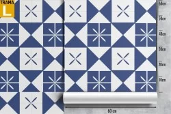 Carta da Parati pattern geometrico mattonelle vintage.