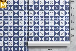 Carta da Parati Geometrica Mattonelle Vintage