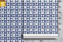 Carta da Parati Design e Stili Superfici e Texture Geometrica Mattonelle Vintage