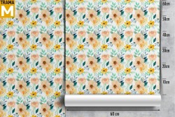 Carta da Parati Fiori Natura Vintage