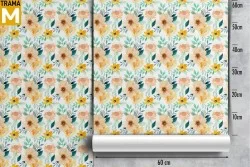 Vintage Nature Flowers Wallpaper