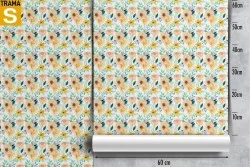 Carta da Parati Design e Stili Flora e Fauna Fiori Natura Vintage