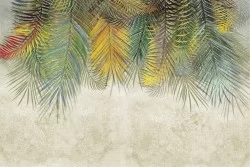 Wallpaper Design and Styles Flora and Fauna Surfaces and Textures Cement Leaves Tropical Nature