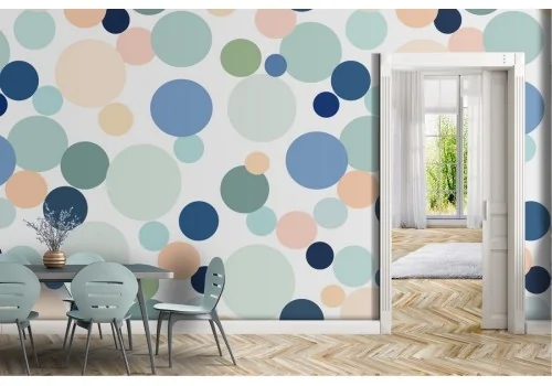 Polka dot pattern wallpaper.