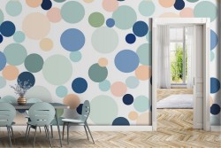 Polka dot pattern wallpaper.