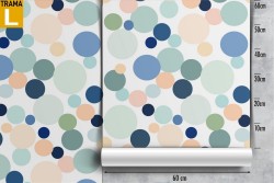 Polka dot pattern wallpaper.