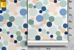 Polka dot pattern wallpaper.