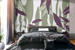 Modern design wallpaper nature leaves.