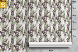 Wallpaper Design and Styles Flora and Fauna Modern Nature Leaves