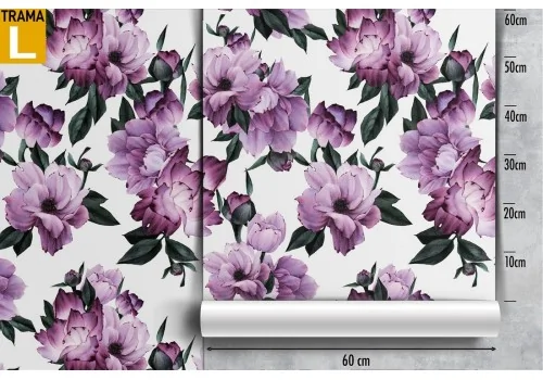 Carta da Parati fiori violetto pattern moderno natura. 2