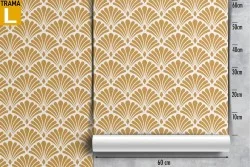 Art deco vintage geometric pattern wallpaper.