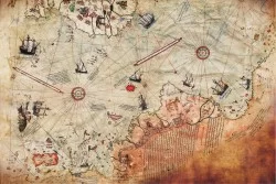 Carta da Parati Design e Stili Mappe Città Trasporti Dark e Teschi Mappe Vintage