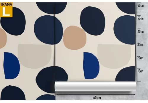 Carta da Parati decorazione vintage a pois. 2