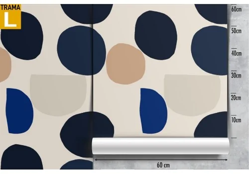 Vintage polka dot wallpaper decoration. 2