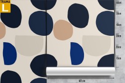 Vintage polka dot wallpaper decoration.