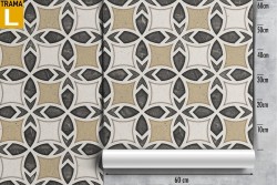 Vintage geometric mosaic wallpaper decoration.