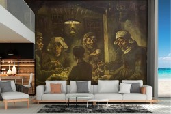 Carta da Parati dipinto arte mangiatori di patate