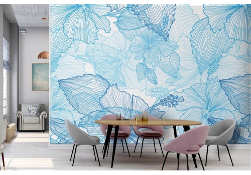 Abstract flower wallpaper modern design.