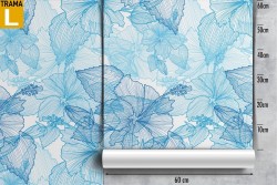 Carta da Parati fiori astratti design moderno.