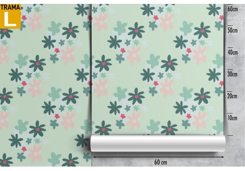 Wallpaper stylized flowers decoration pattern. 2