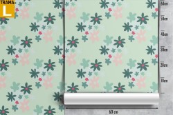 Wallpaper stylized flowers decoration pattern.