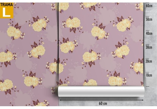 Carta da Parati fiori pattern moderno rosa. 2