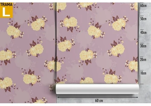 Carta da Parati fiori pattern moderno rosa. 2