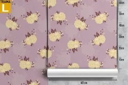 Carta da Parati fiori pattern moderno rosa.