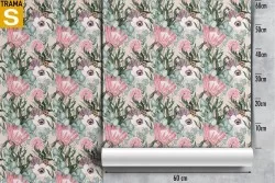 Flora and Fauna Wallpaper Design and Styles Vintage Flowers Leaves Nature
