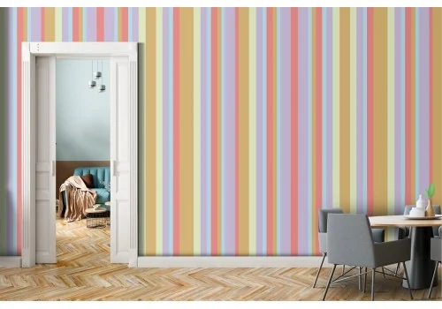 '70s striped wallpaper decoration.