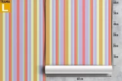 Carta da Parati decorazione righe anni '70.